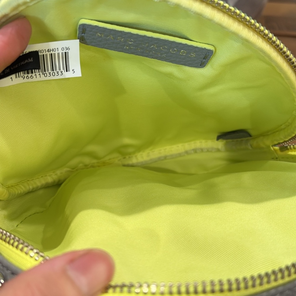 Marc Jacobs Gray and Yellow Oval Crossbody Bag - Picture 8 of 9